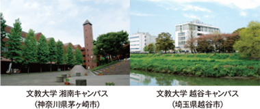 文教大学 (左)湘南キャンパス、(右)越谷キャンパス