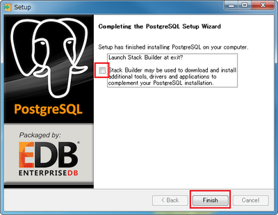 PostgreSQL Install Finish