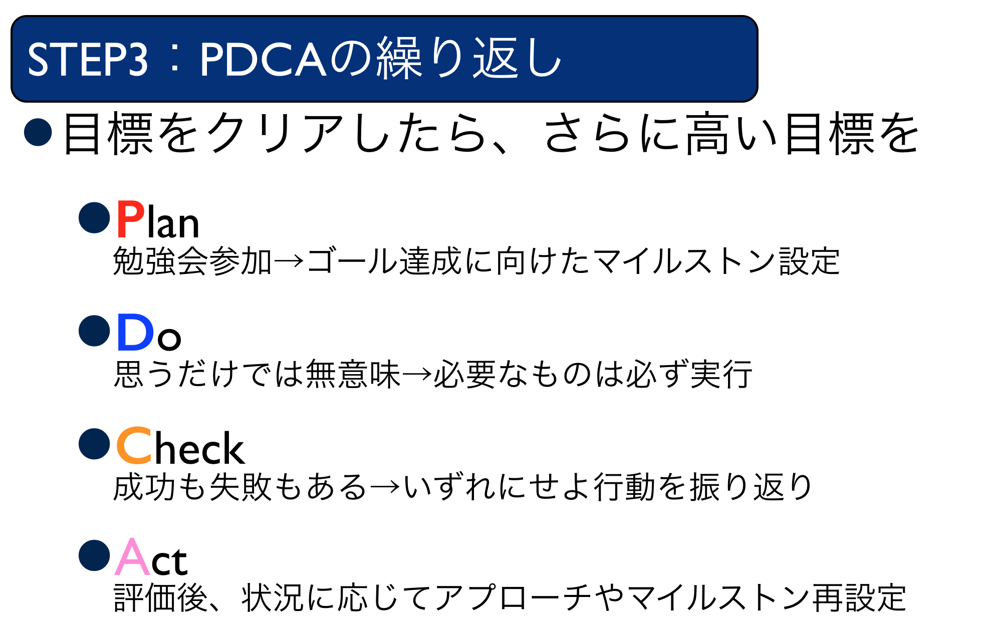 PDCA繰り返し