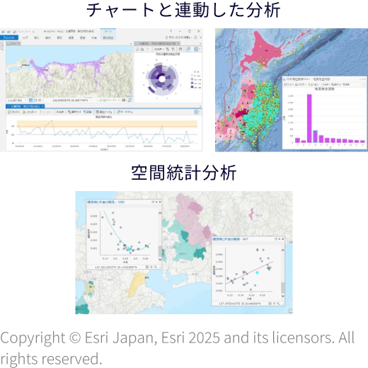 豊富で強力な解析ツール群 Copyright © Esri Japan, Esri 2025 and its licensors. All rights reserved.