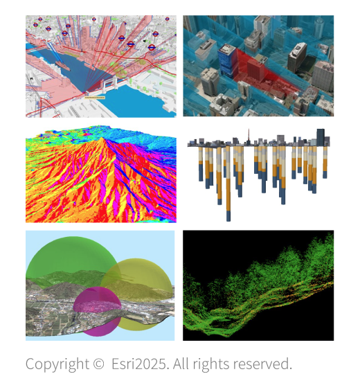 様々な情報を地図上に可視化 Copyright ©  Esri2025. All rights reserved.