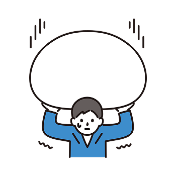 負荷がかかった男性