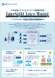 ForeSight Voice Miningリーフレット