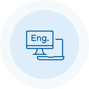 Eng.と表示されたデスクトップPCとノートPCのアイコン