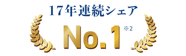 17年連続シェアNo.1※2