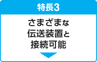 特長3 さまざまな伝送装置と接続可能