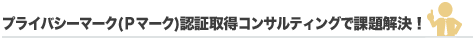 プライバシーマーク(Pマーク)取得コンサルティングで課題解決！