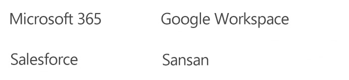 Microsoft 365 / Skype for Business / Google Workspace / Salesforce / sansan