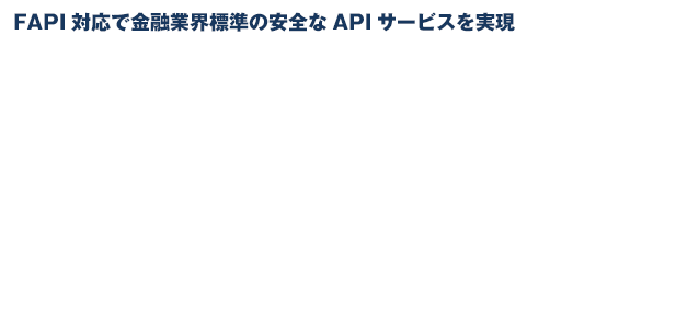 Trustbindは、認証・認可の標準技術であるOAuth2.0とOpenID Connectに加え、金融機関向けのAPI仕様であるFAPI (Financial-grade API)に対応。安全・安心なFinTechプラットフォームの実現によるオープンイノベーションをサポートします。