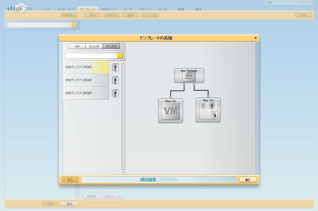 VMテンプレート管理管理画面