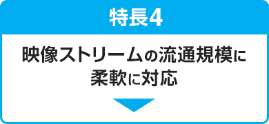 特長4 映像ストリームの流通規模に柔軟に対応