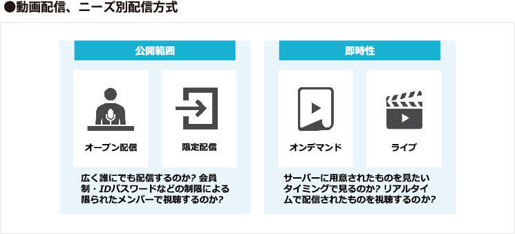 動画配信、ニーズ別配信方式