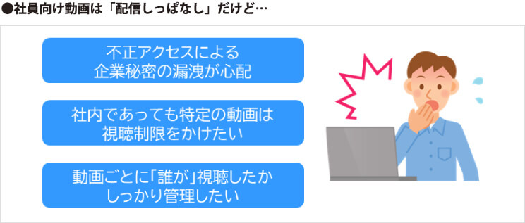 社員向け動画配信はアクセス制御でセキュリティ向上