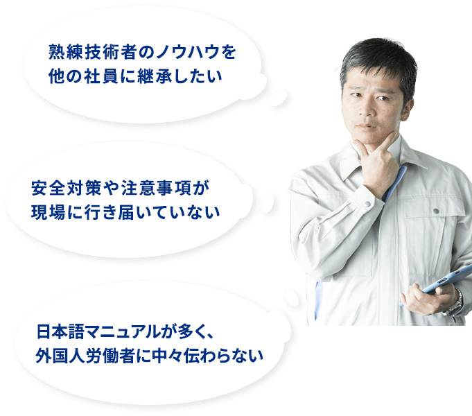課題に悩む人